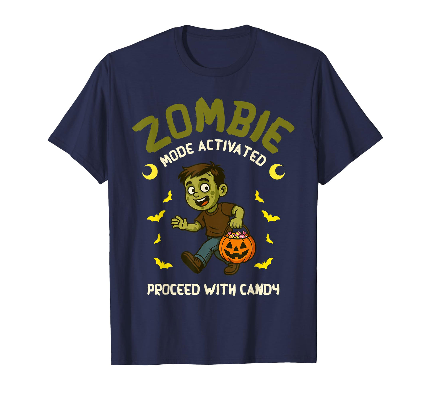 Zombie Mode Activated Spooky Haunted Season Halloween T-Shirt