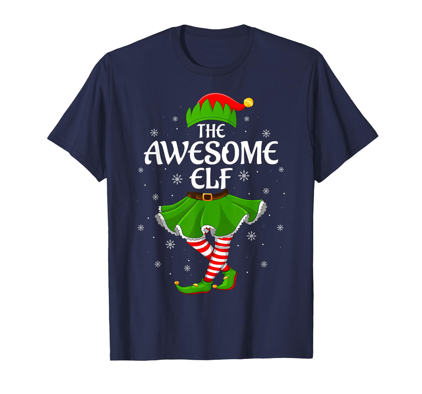 Awesome Elf Christmas Family Girls Women Elf Squad Xmas T-Shirt