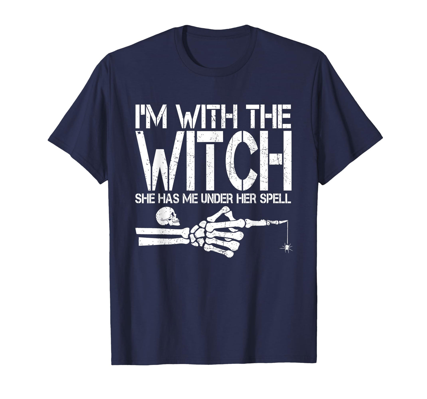 I'm with The Witch Funny Halloween Couple Costume Party T-Shirt