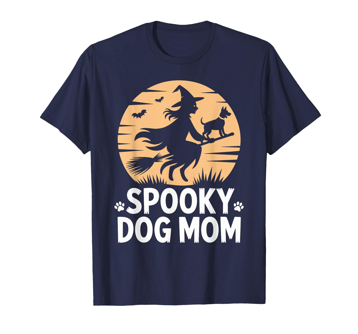 Spooky Dog Mom Witch Halloween T-Shirt