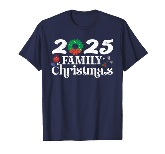 Family Matching Squad Christmas 2025 Crew Funny Xmas Santa T-Shirt