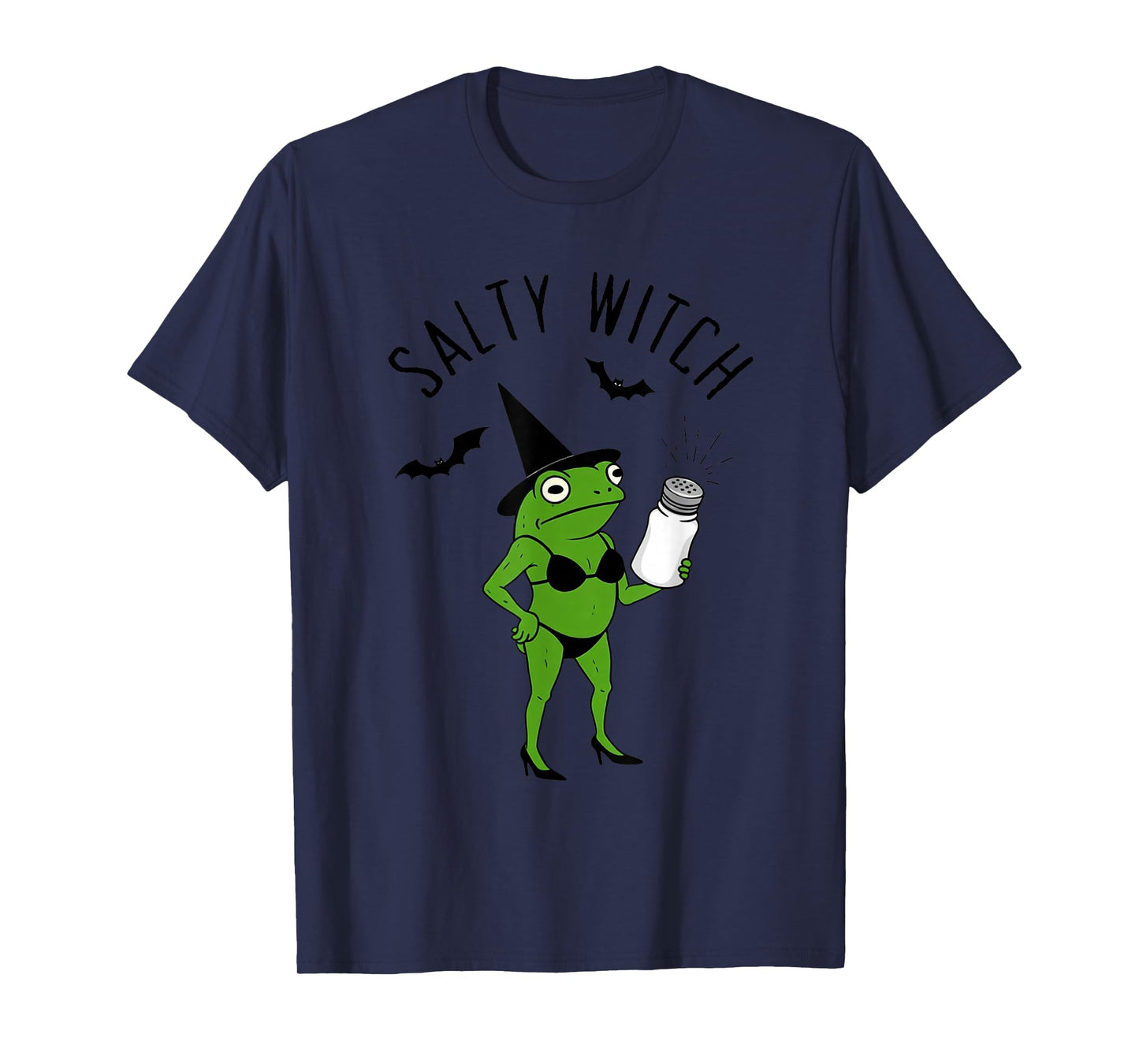 Funny Halloween Woman Salty Witch Grumpy Frog Meme T-Shirt