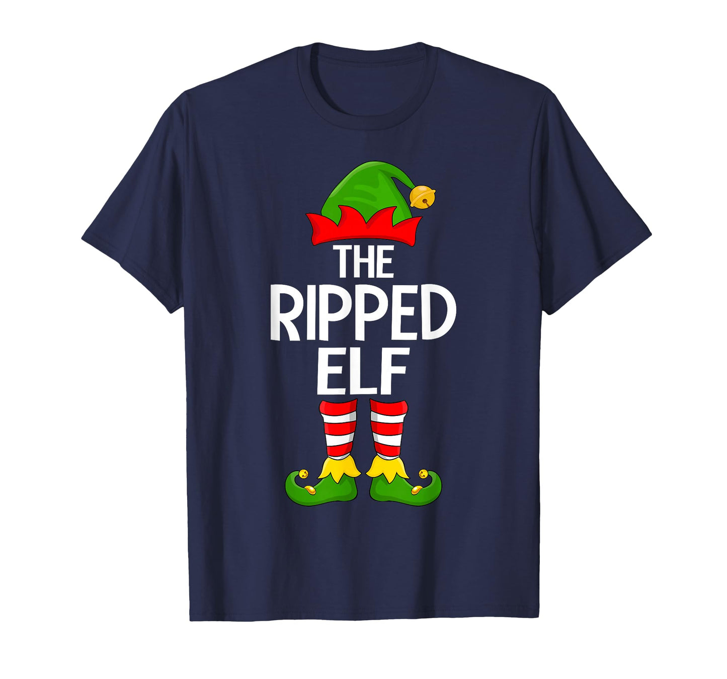 Ripped Elf Xmas Matching Family Elf Squad Christmas T-Shirt