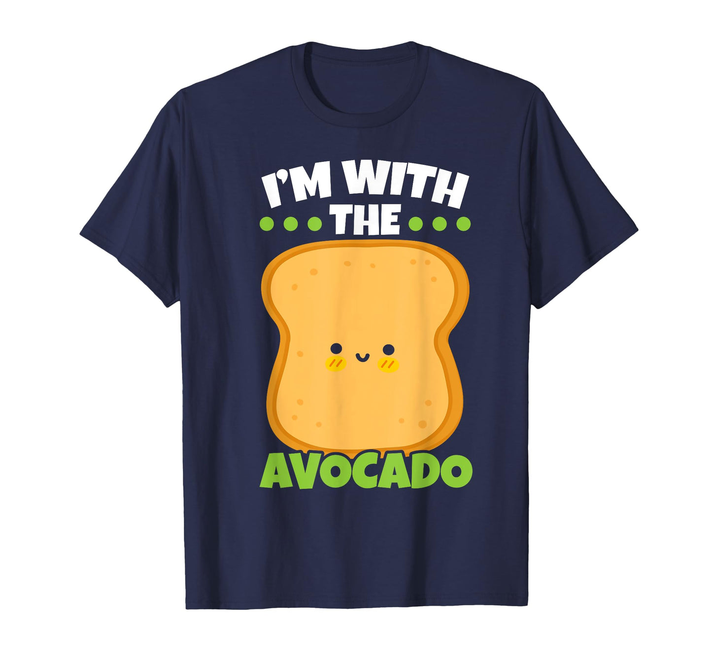 I'm With The Avocado Toast Bread Halloween Matching Couples T-Shirt