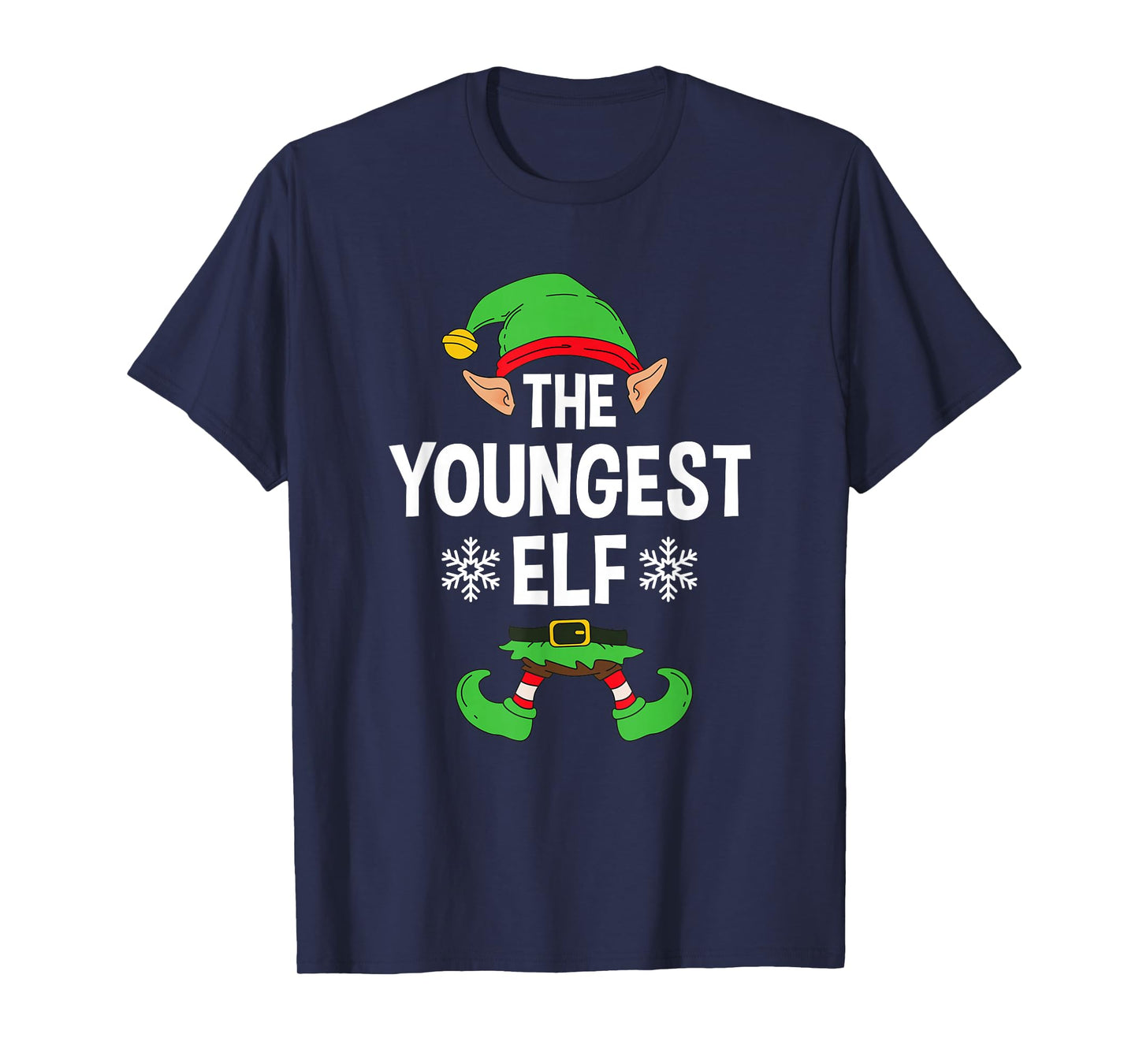 The Youngest Elf Party Family Group Matching X-Mas Saying T-Shirt