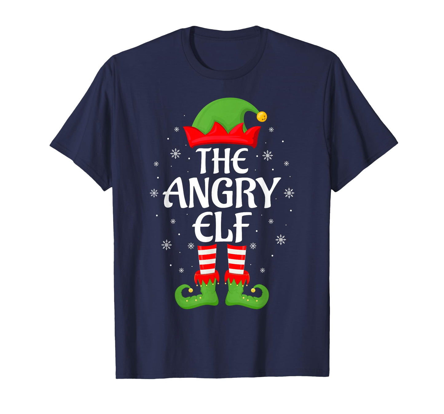 Angry Elf Xmas Family Matching Elf Squad Christmas T-Shirt