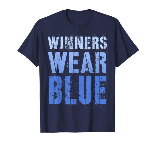 WINNERS WEAR BLUE Let's Go Team War Game Competition Squad T-Shirt
