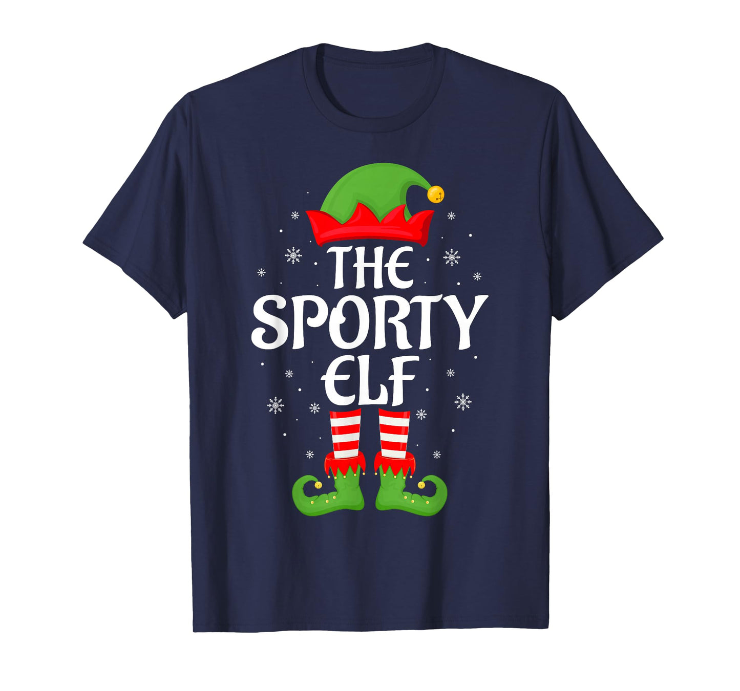 Sporty Elf Xmas Family Matching Elf Squad Christmas T-Shirt