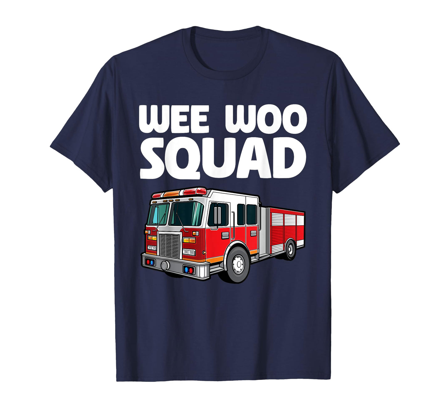 Funny Firefighter Art For Men Women Kids Fire Truck Fireman T-Shirt