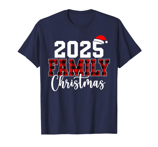 Family Christmas Crew 2025 Making Memories Santa Hat T-Shirt
