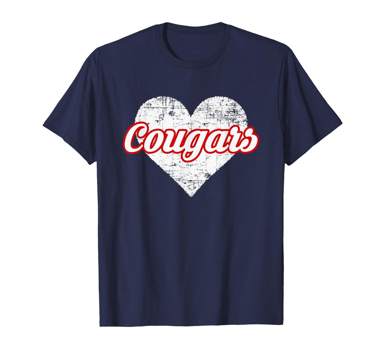 Hazleton Area Cougars Over Heart T-Shirt