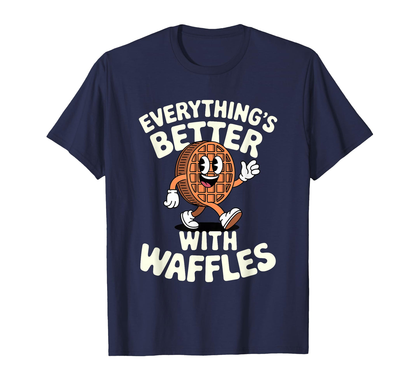 Funny Retro Vintage Waffles Men Women Boys or Girls Waffle T-Shirt