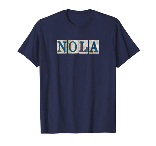 NOLA New Orleans Louisiana Street Tile T-Shirt