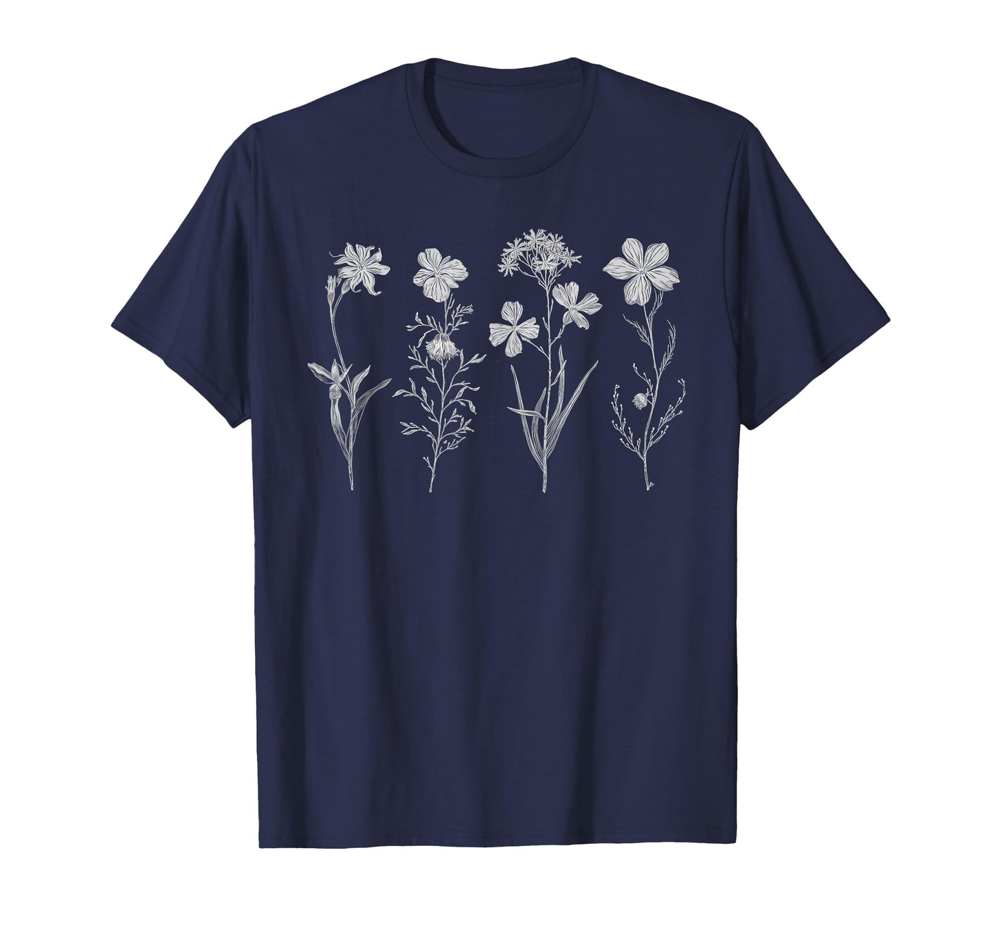 Vintage Wildflower Design for Women & Moms, Floral Lover T-Shirt