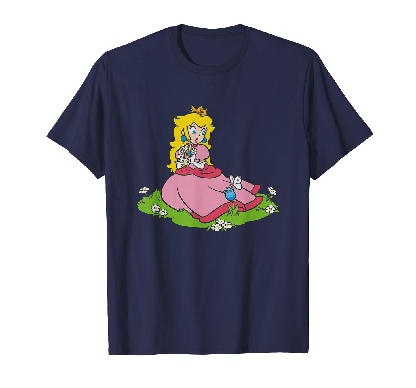Super Mario Bros Princess Peach & Butterfly Portrait T-Shirt
