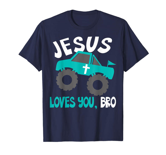 Toddler Jesus Loves You Bro Funny Christian Kids Boy God Son T-Shirt