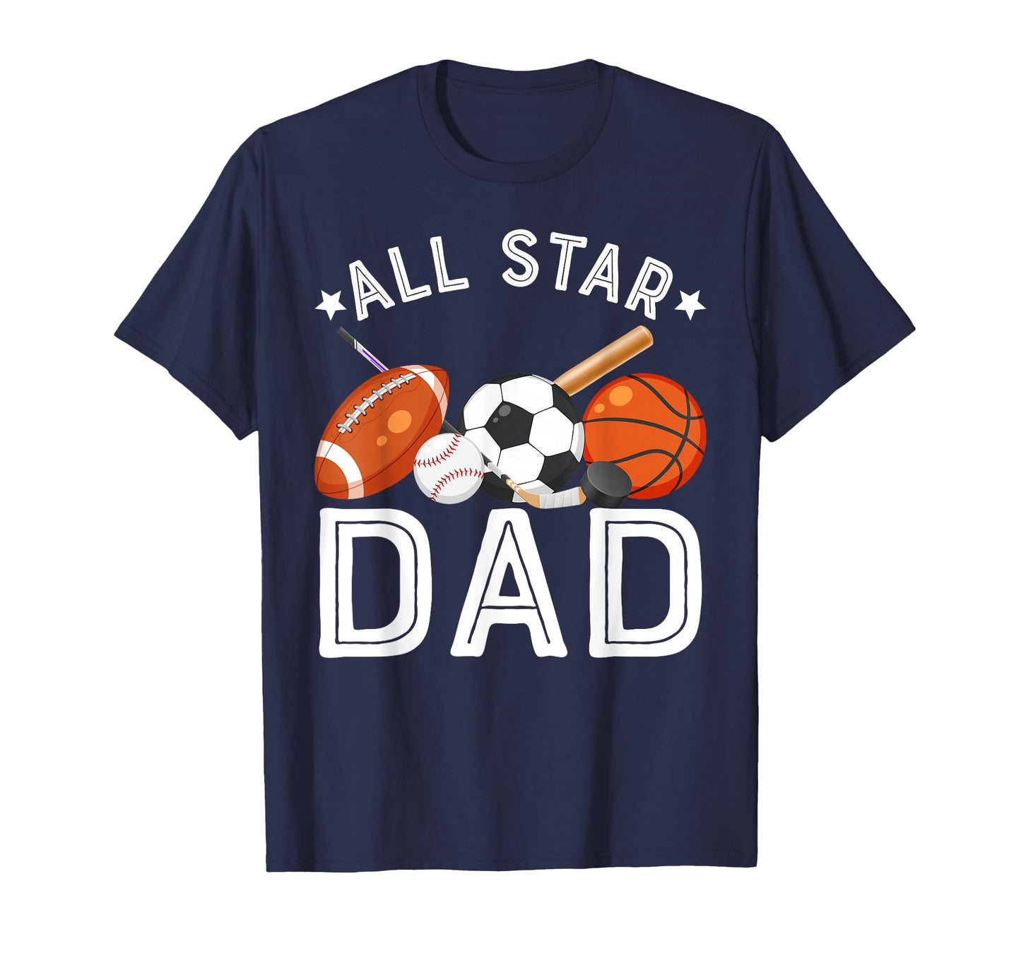 All Star DAD Of The Birthday Boy Basketball Soccer Sport T-Shirt