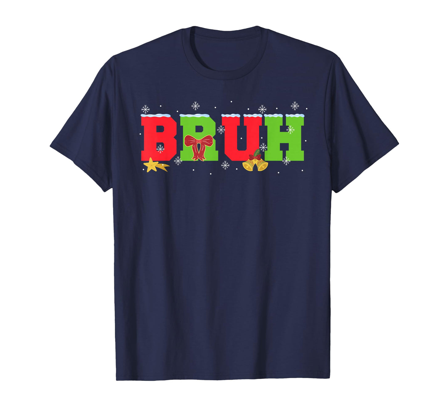 Christmas Shirts for Kids Boys Bruh Funny Christmas Women T-Shirt