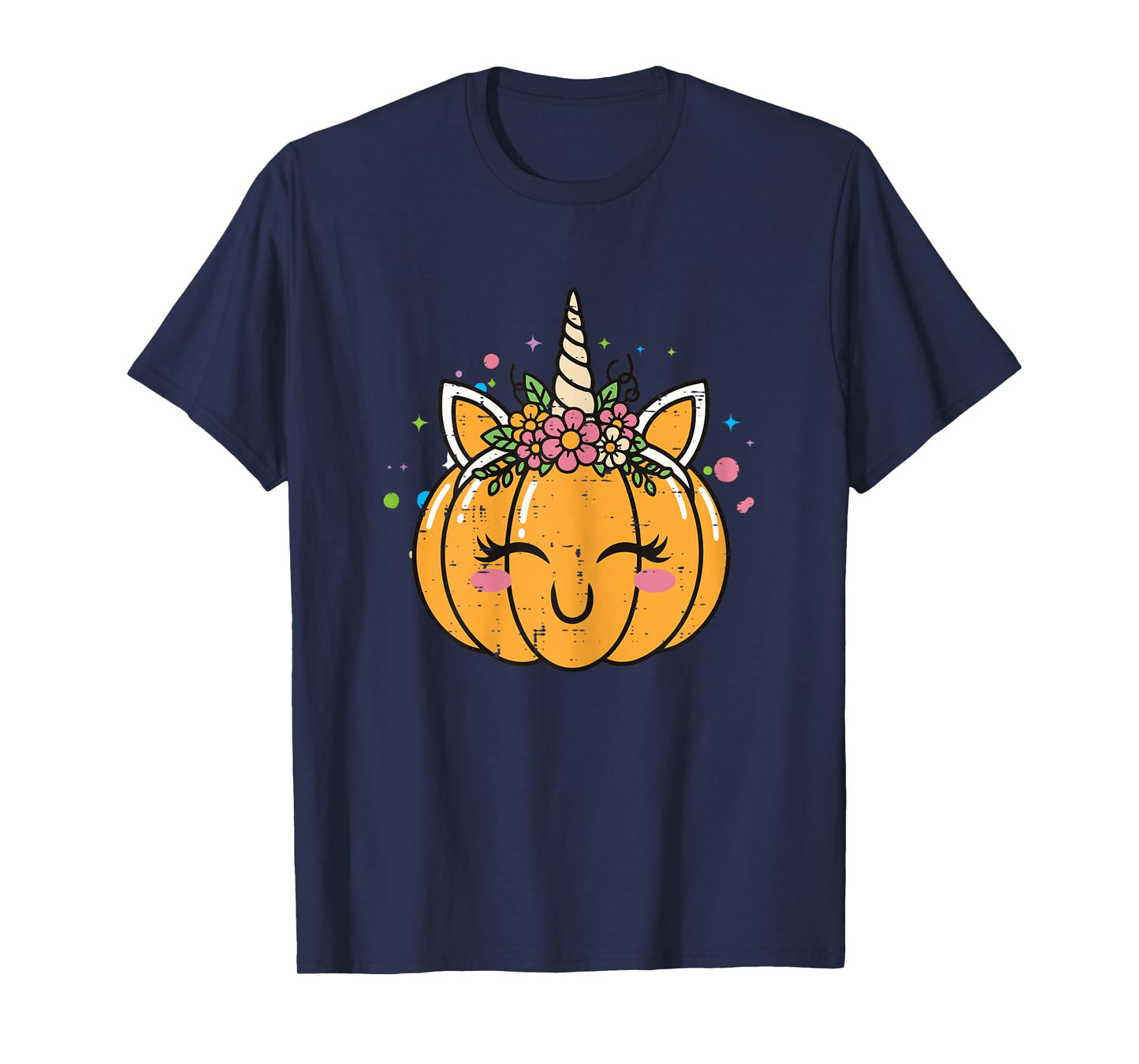 Halloween Pumpkin Unicorn Costume Girls Kids Toddler Women T-Shirt
