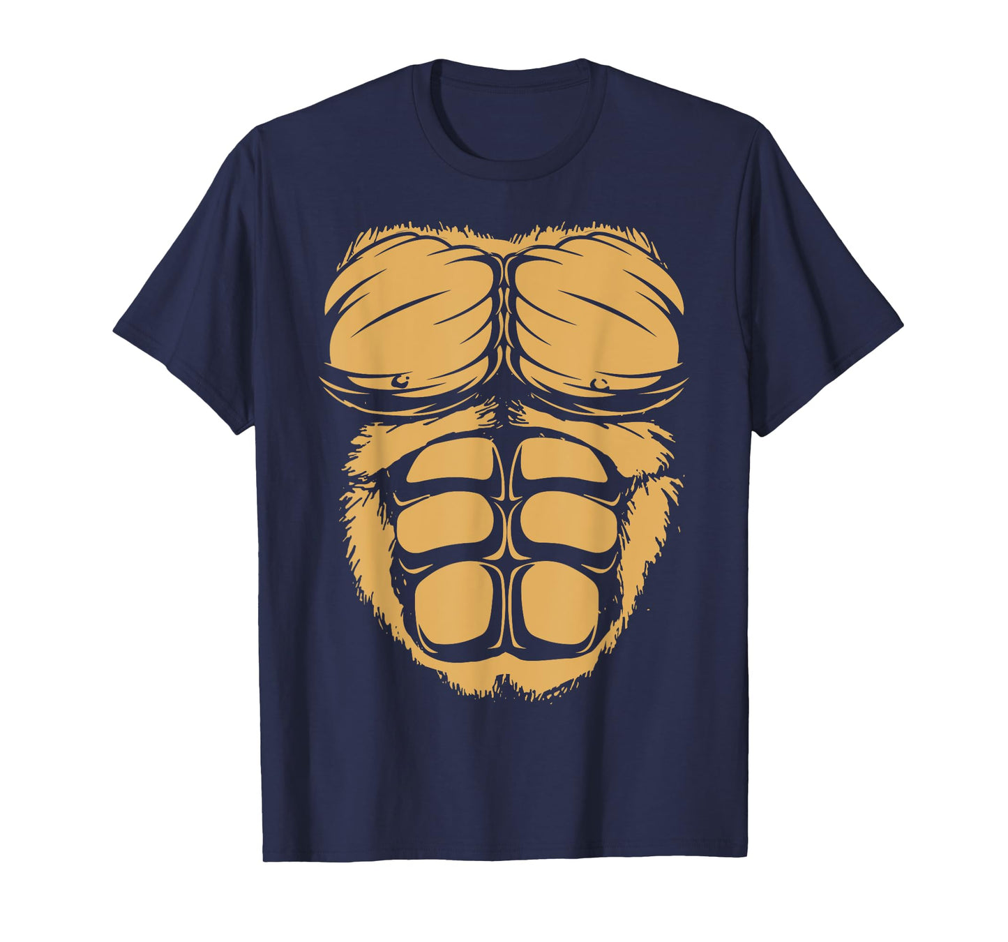 Gorilla Chest Muscles Abs Costume Halloween Easy Gift T-Shirt