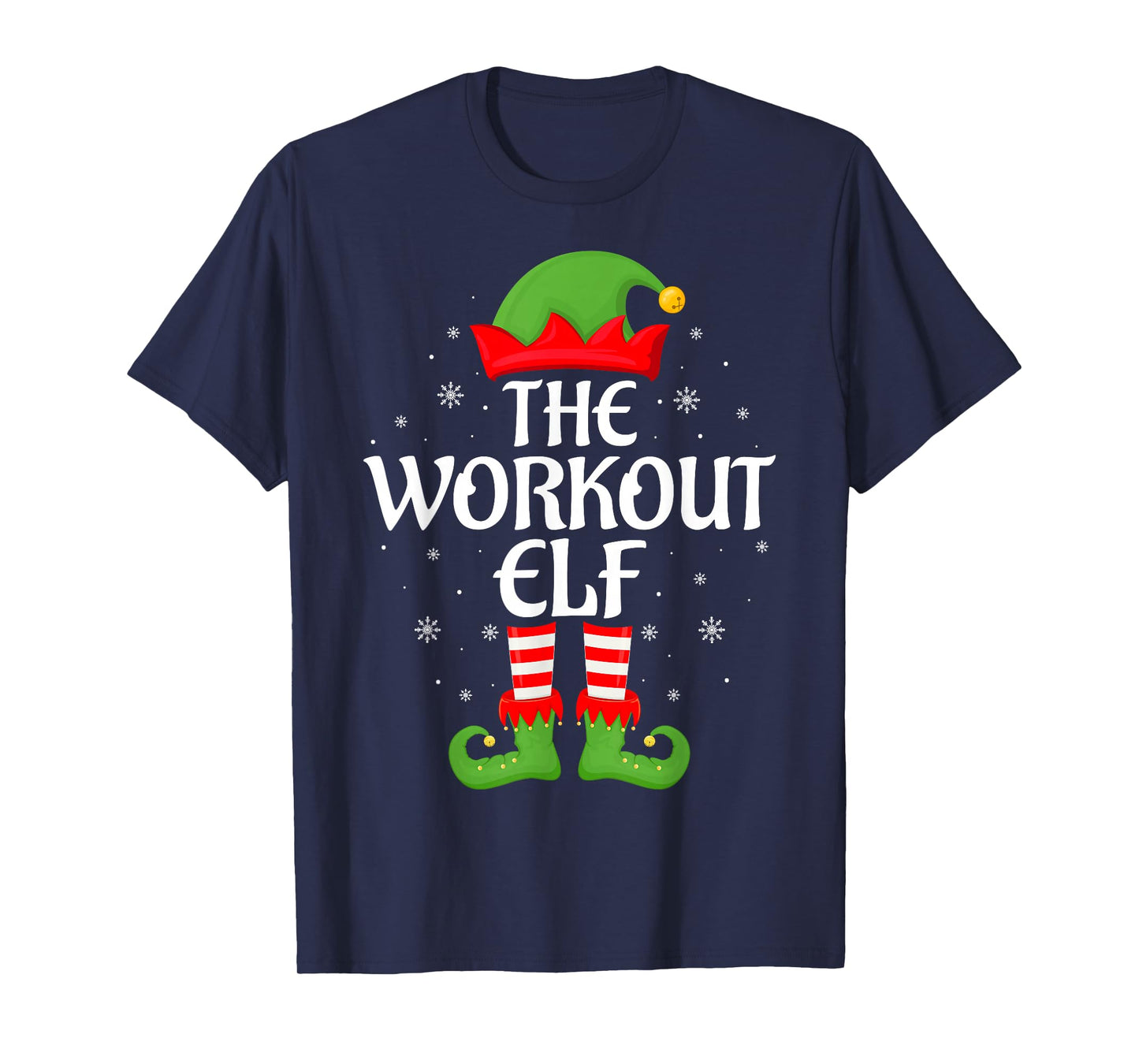 Workout Elf Xmas Family Matching Elf Squad Christmas T-Shirt