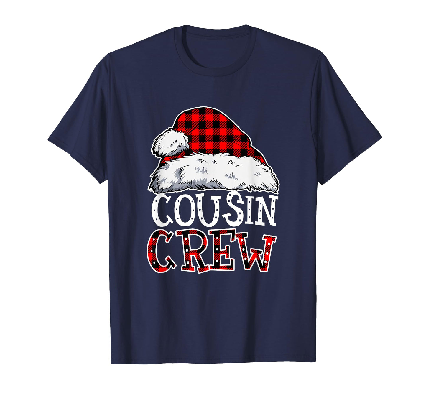 Cousin Crew Christmas Santa Xmas Buffalo red Plaid Pajamas T-Shirt