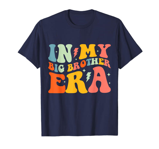 In My Big Brother Era Groovy Funny Big Bro Kids Boys Toddler T-Shirt