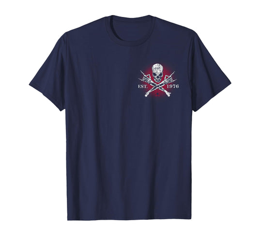 Raw Gen X 1976 The Badass Generation Skull T-Shirt