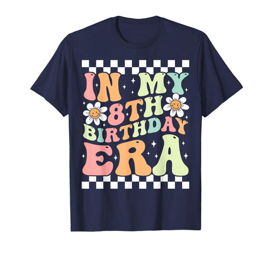 In My 8th Birthday Era Cute Daisy Groovy 8th Birthday Party T-Shirt