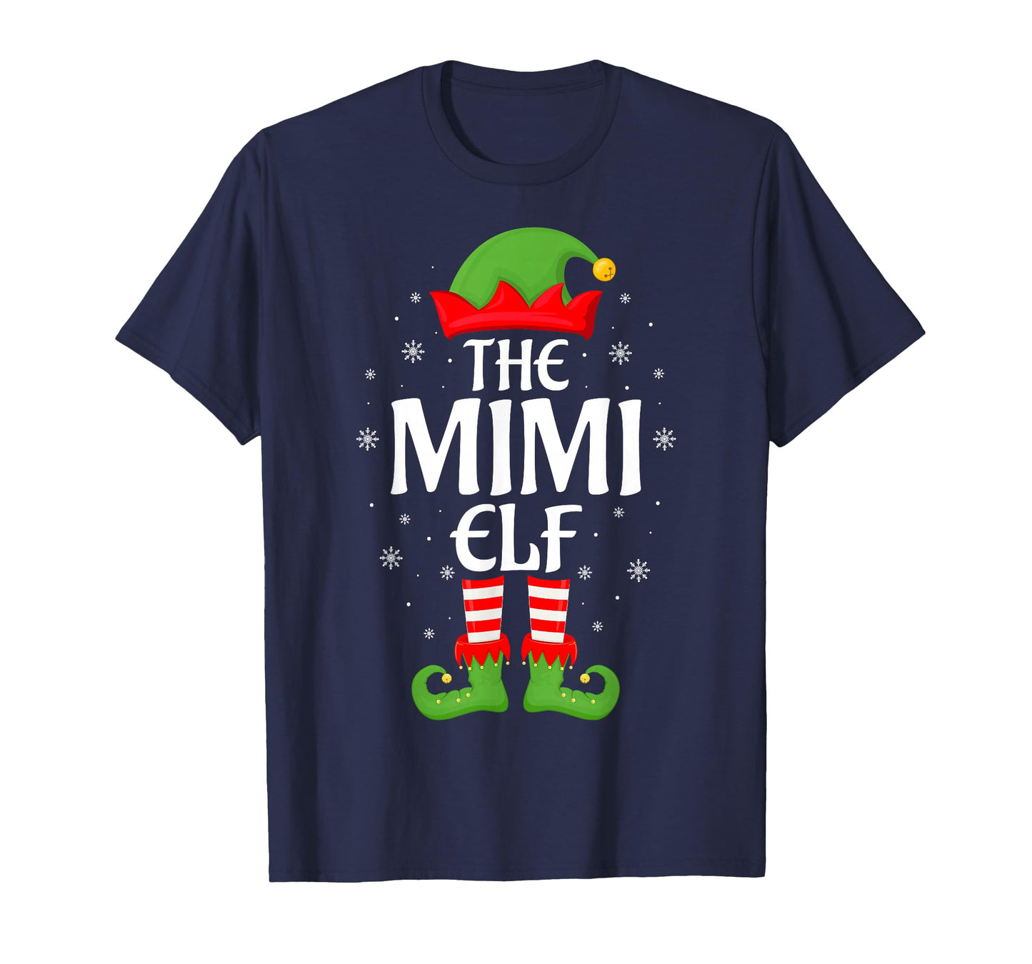 Mimi Elf Xmas Family Matching Elf Squad Grandma Christmas T-Shirt