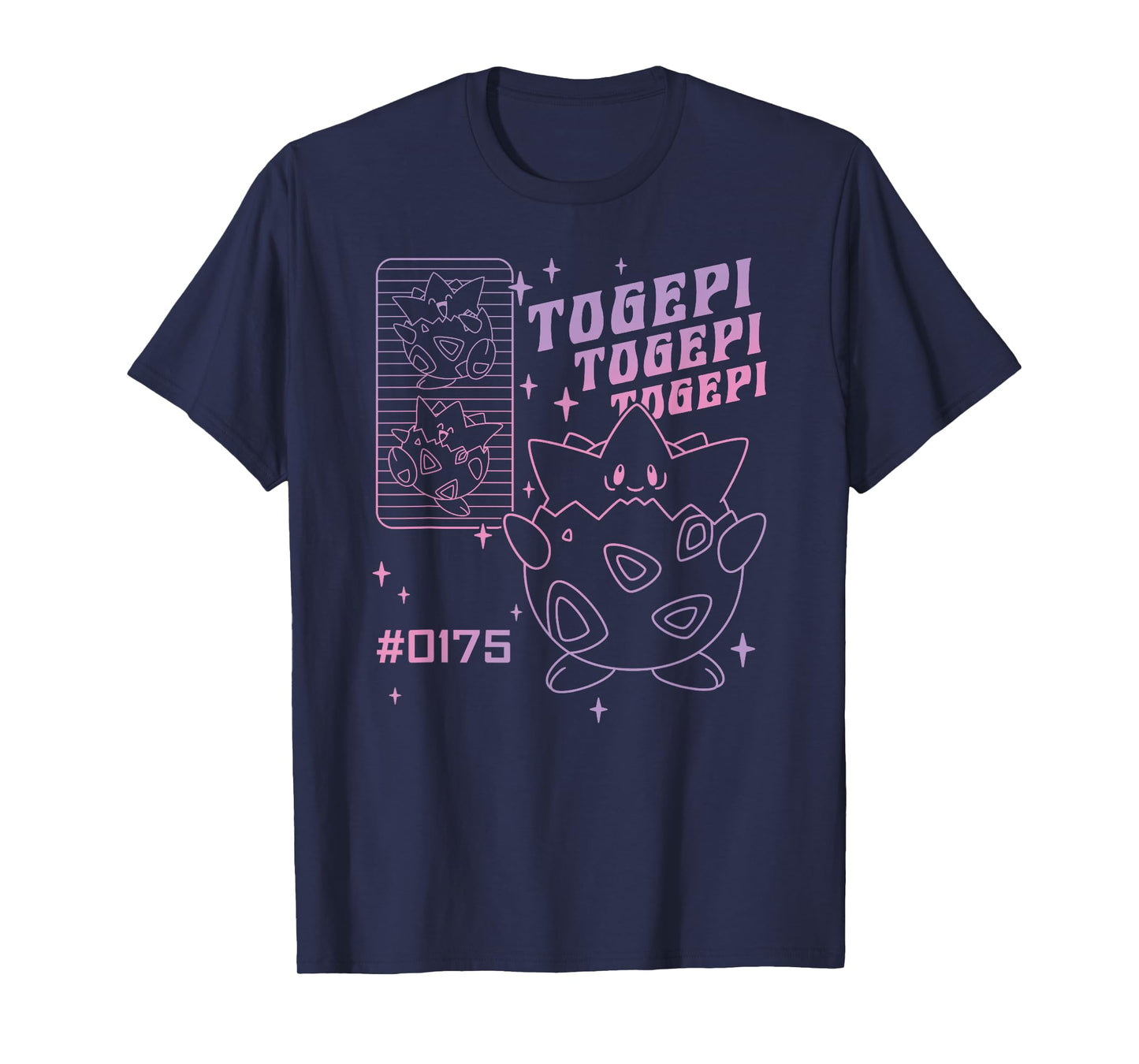 Pokémon Togepi Vintage Gradient Line Art T-Shirt