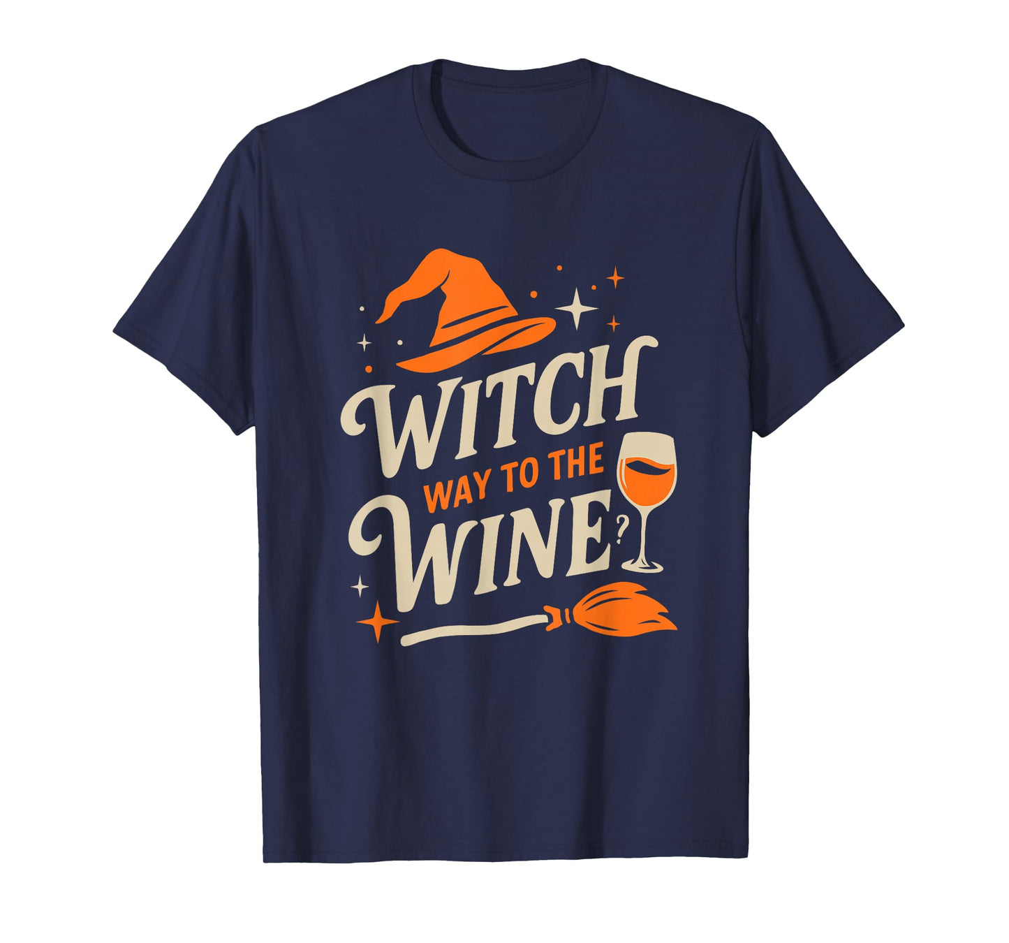 Witch Way to The Wine Funny Drinking Halloween Costume T-Shirt