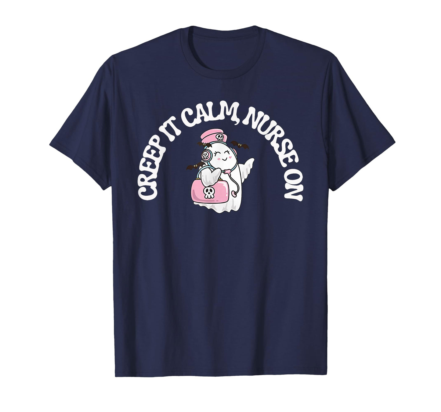Keep it Calm, Nurse on Halloween Design T-Shirt