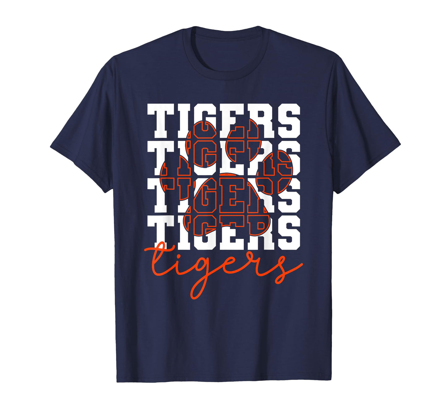 Vintage Tigers School Sports Name Spirit for Men Women Kids T-Shirt