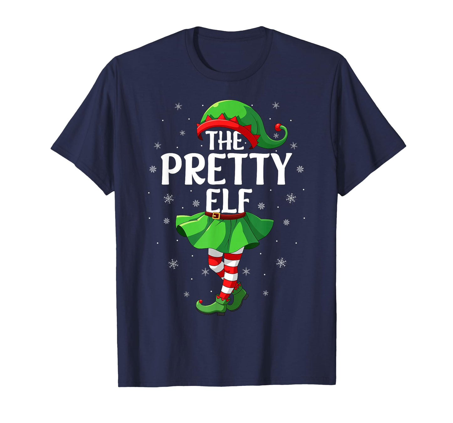 Pretty Elf Christmas Girls Women Elf Squad Xmas Family T-Shirt