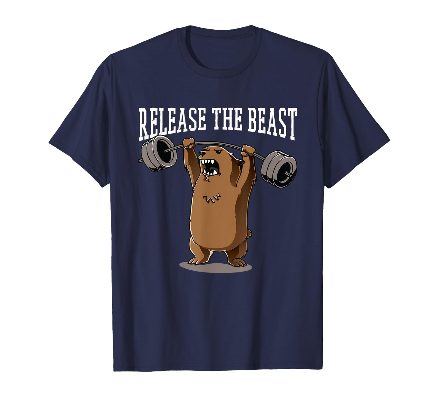 Release The Beast Gym Workout Grizzly Bear Bodybuilder T-Shirt