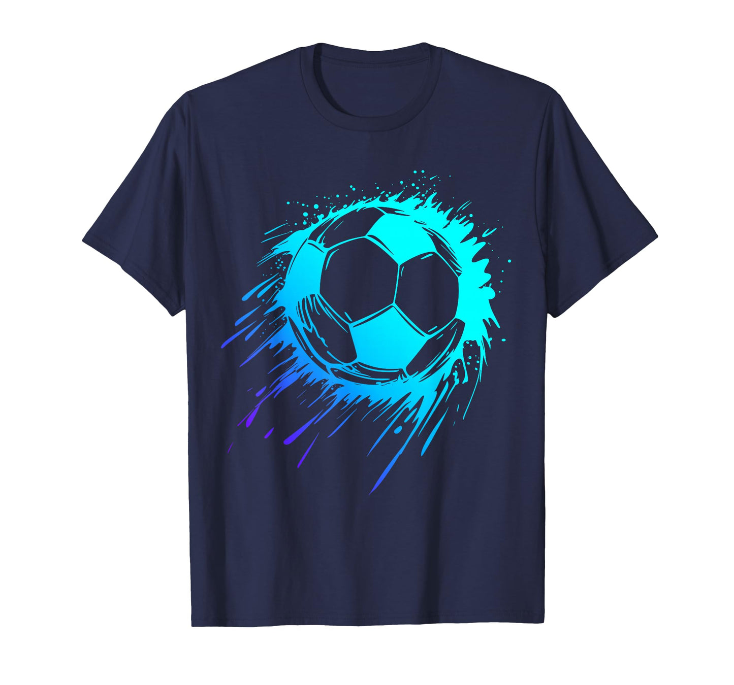 Blue Soccer Ball Soccer Player Mens Soccer Boys Soccer T-Shirt