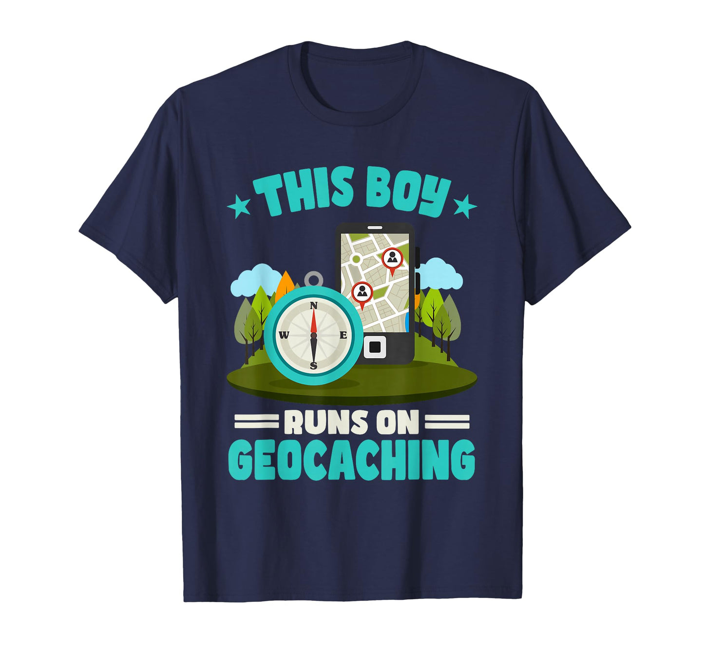 Geocache This Boy Runs On Geocaching T-Shirt