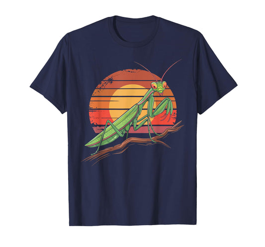Praying Mantis Retro Insect Lover Nature Gifts for Boys Kids T-Shirt