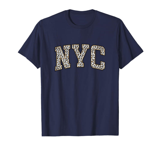 New York City Tshirt For Women | Stylish Leopard Print NYC T-Shirt