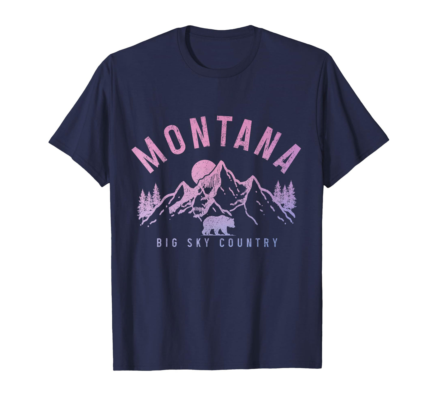 Montana Vintage Mountains Bear Nature Lover T-Shirt