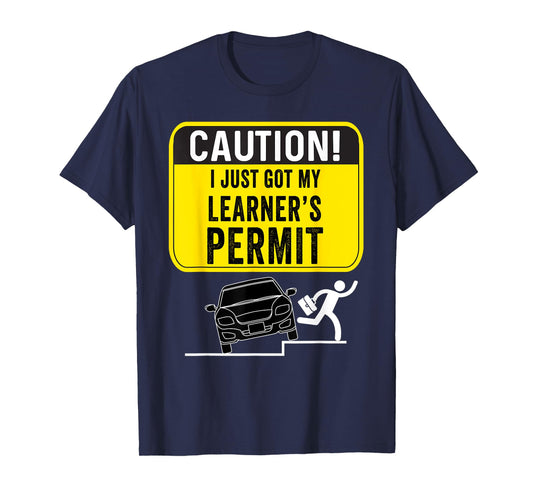 Caution New Driver Funny Student Learner's Permit Licensed T-Shirt