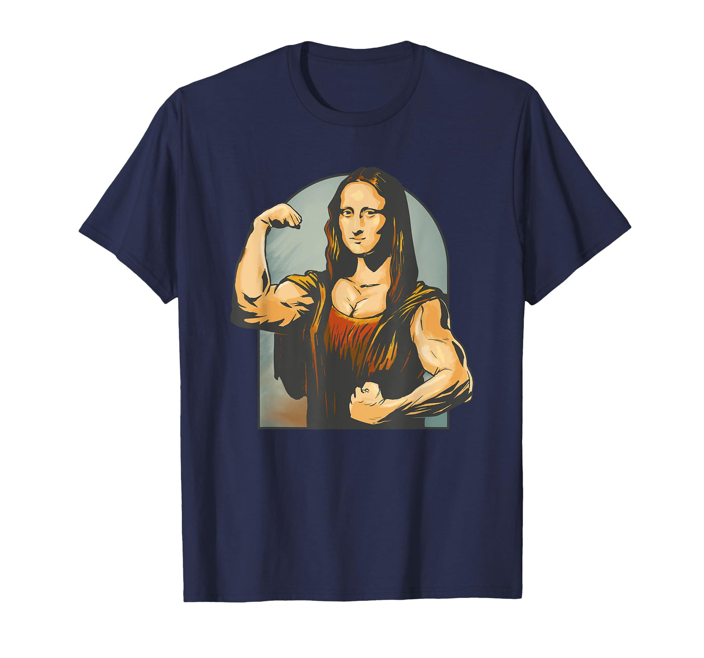 Lifting Mona Lisa Fitness Bodybuilding T-Shirt