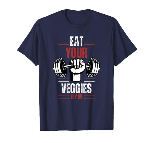 Eat Your Veggies Vegan Fitness Gym Workout Food Vintage T-Shirt