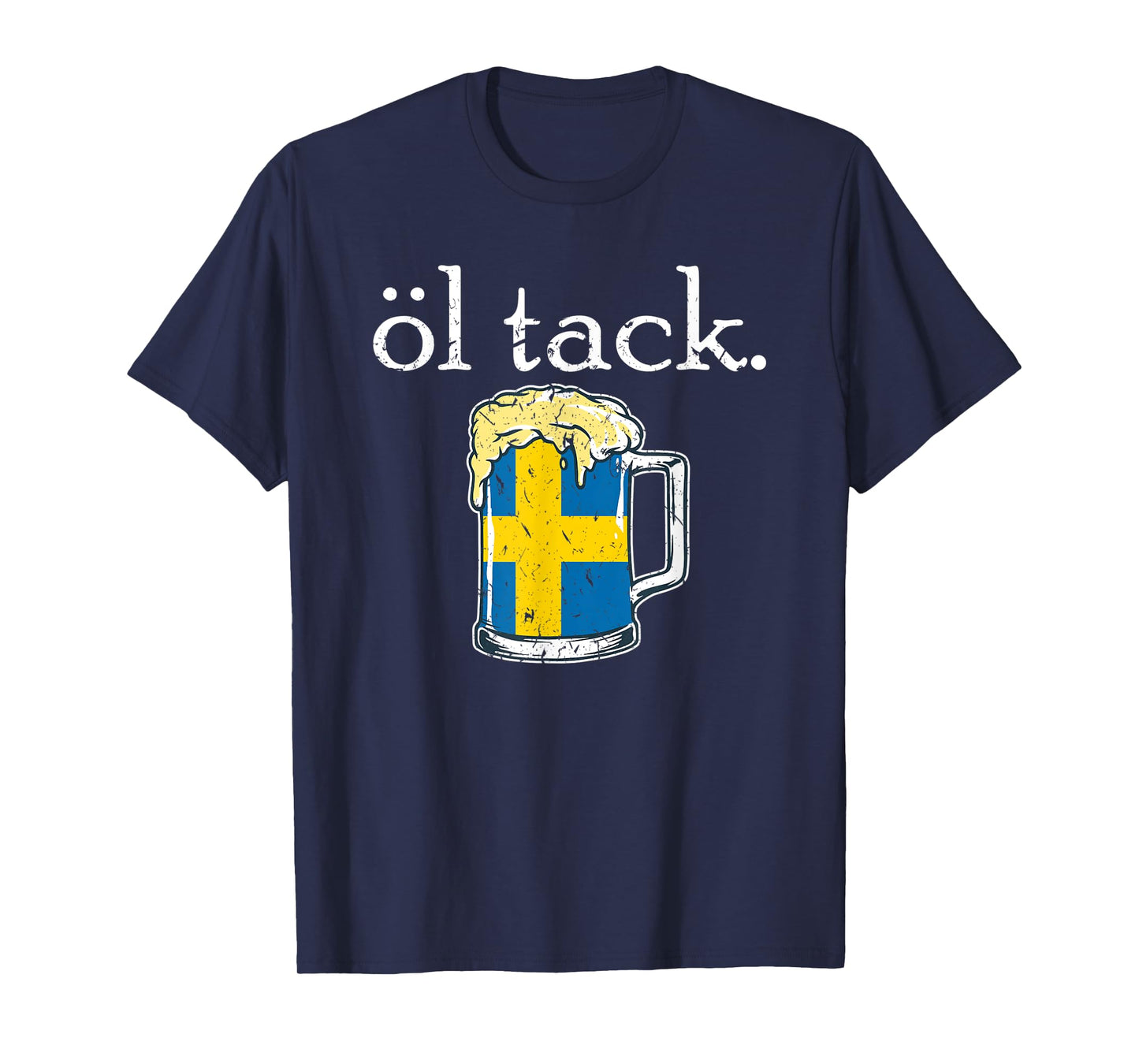 Sweden Beer Please Swedish Flag Öl Tack Travel Drinking T-Shirt