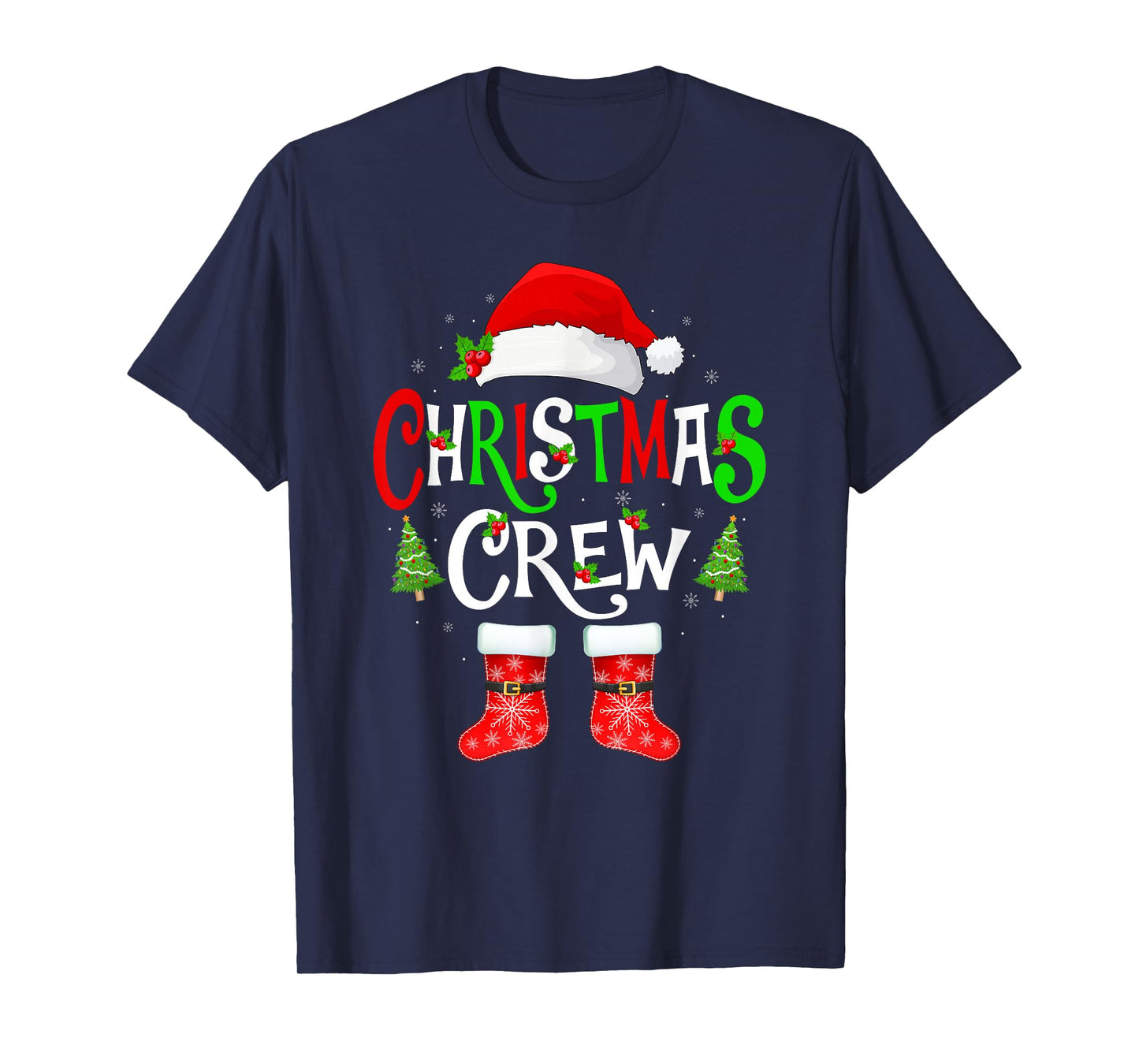 Christmas Crew Matching Family Santa Squad Xmas Pajamas T-Shirt