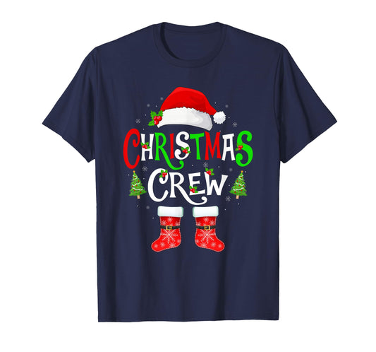 Christmas Crew Matching Family Santa Squad Xmas Pajamas T-Shirt