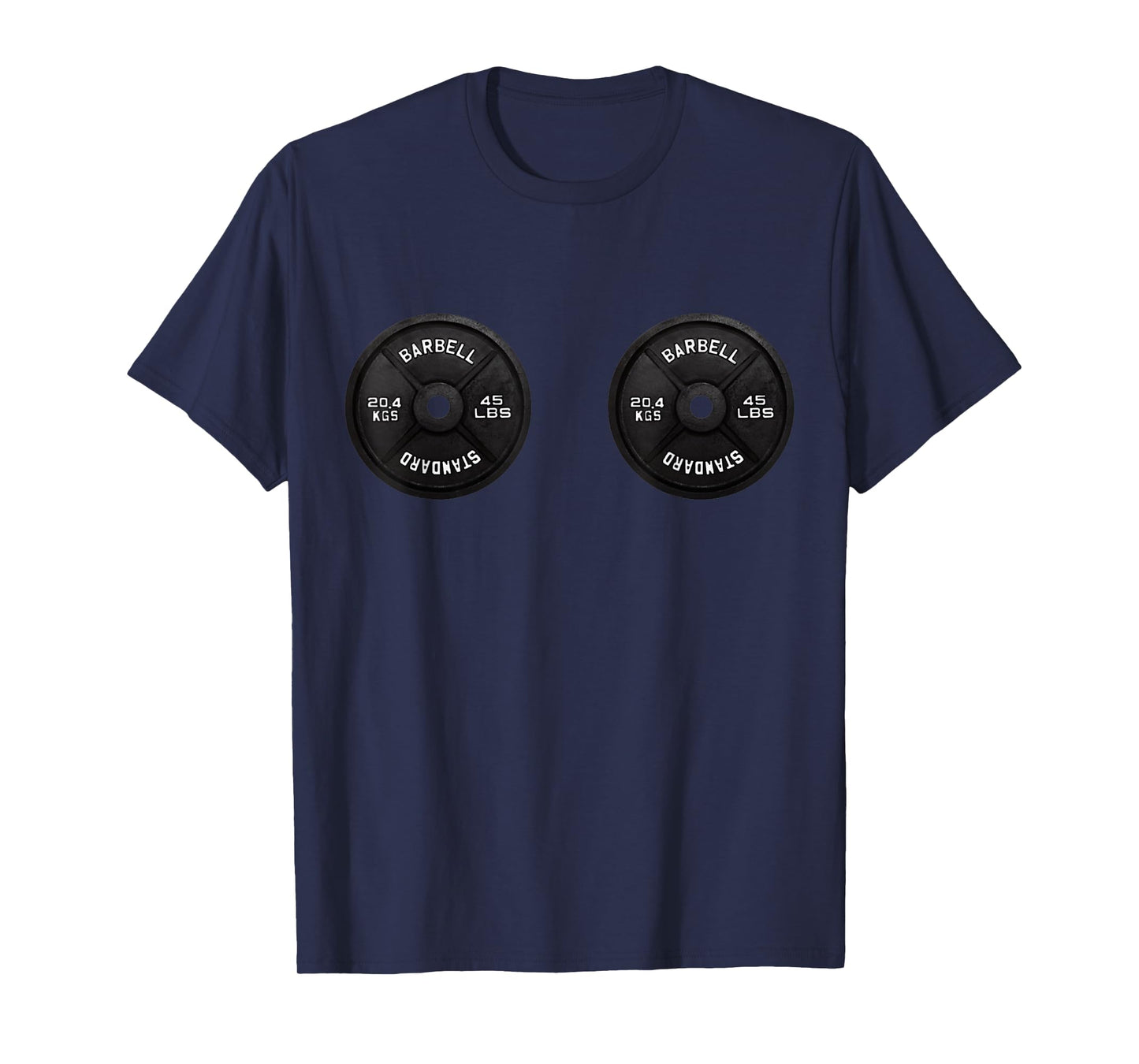 Funny barbell boobs bodybuilder muscle mommies bodybuiding T-Shirt