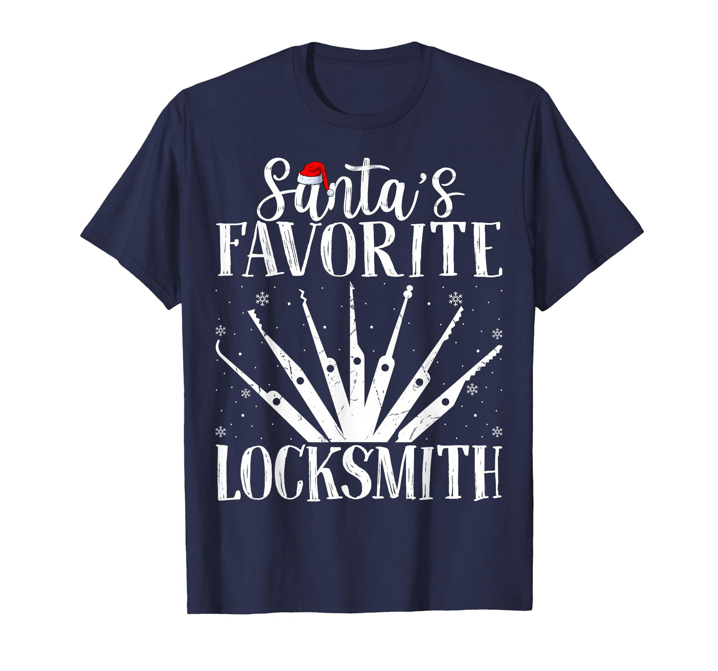 Santa's Favorite Locksmith Key Maker Locksmithing Christmas T-Shirt