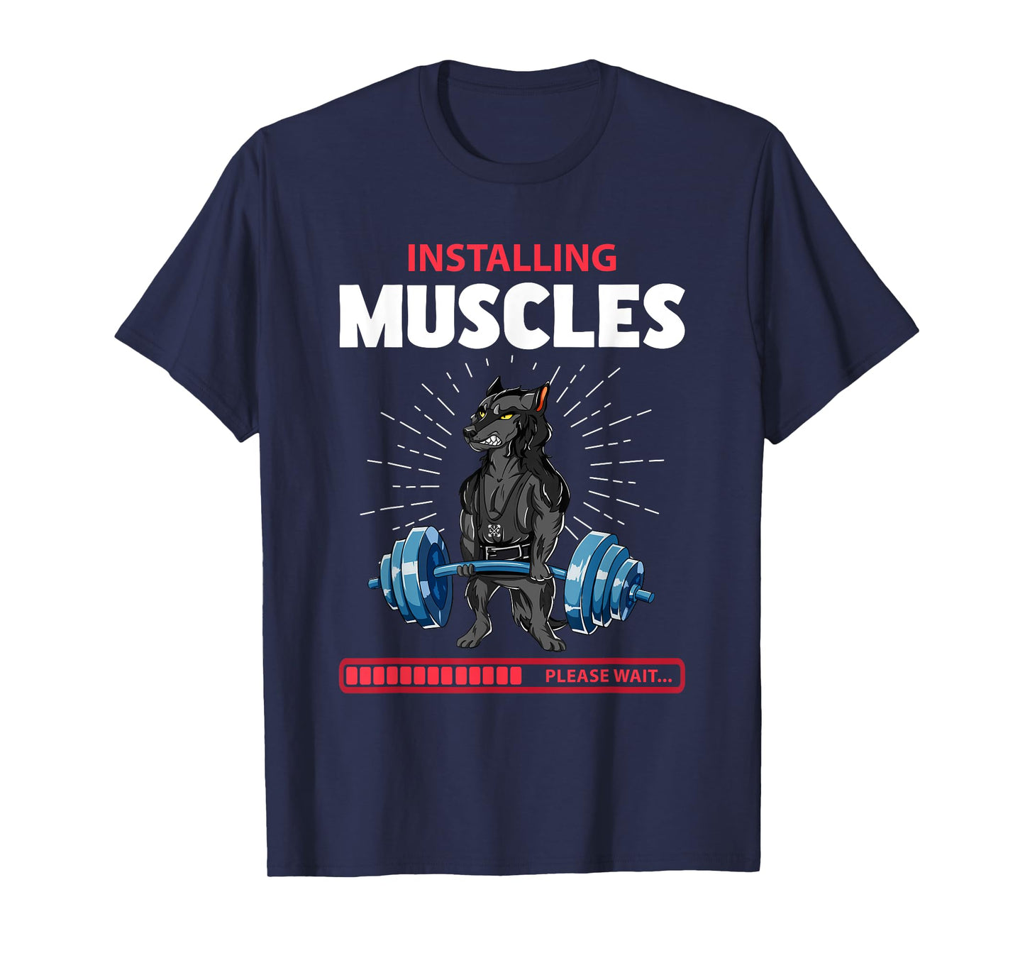 Wolf Deadlift Fitness Gym Weightlifting T-Shirt